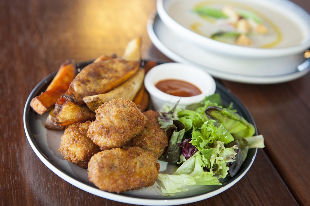 Homemade chicken nuggets served with fries and salad for the childrenu00e2u20acu2122s menu. u00e2u20acu201d Picture by K.E.Ooi