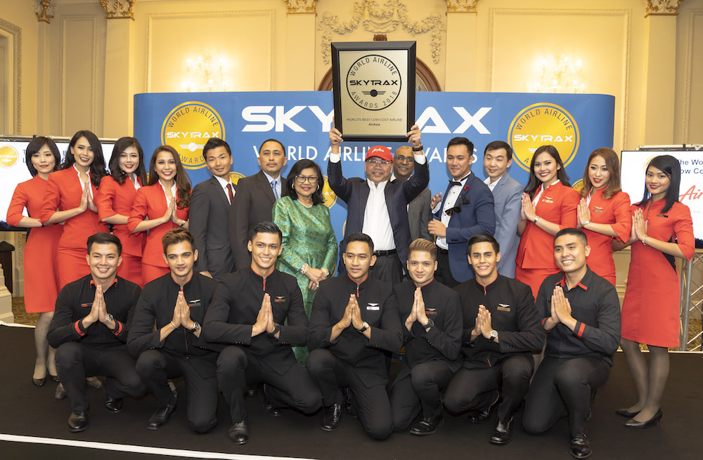 AirAsia was named the Worldu00e2u20acu2122s Best Low-Cost Airline for the 10th year in a row at the 2018 Skytrax World Airline Awards in London July 17, 2018. u00e2u20acu201d Picture courtesy of AirAsia