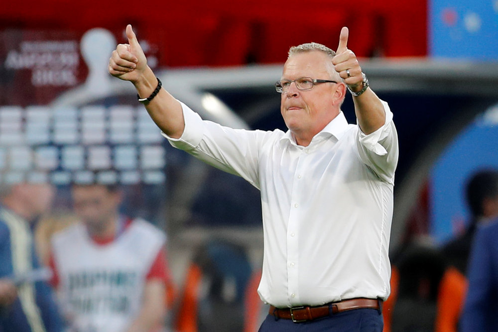 Sweden coach Janne Andersson celebrates after the World Cup Group F match with Mexico in Yekaterinburg June 27, 2018. u00e2u20acu201d Reuters pic 