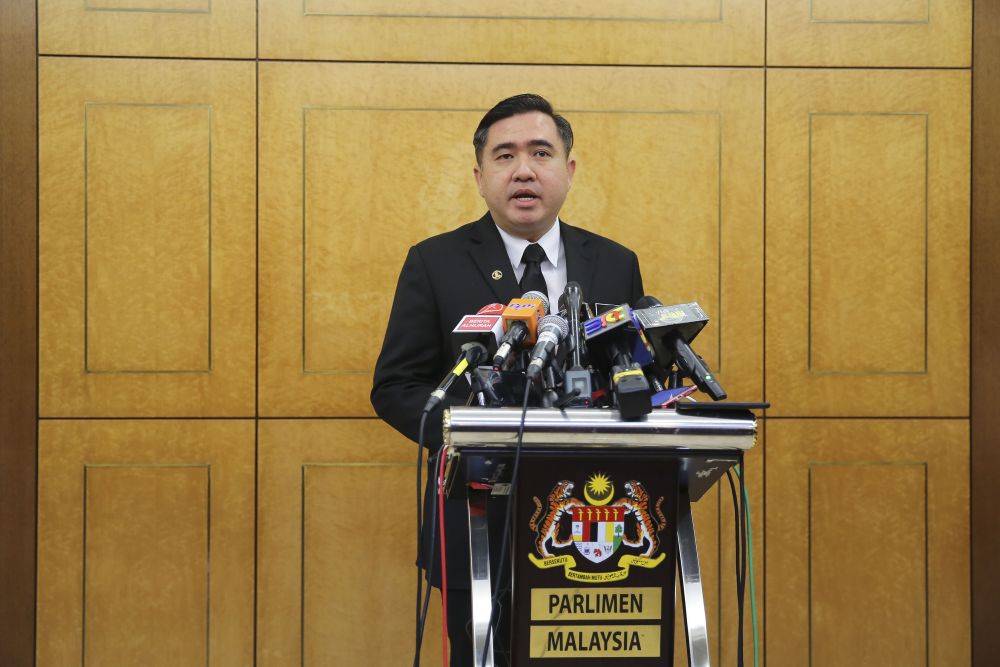 Transport Minister Anthony Loke speaks during a press conference in Parliament, July 31, 2018. u00e2u20acu2022 Picture by Yusof Mat Isa