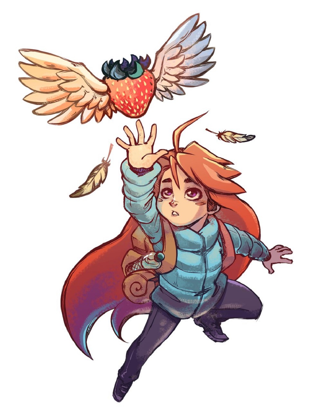 An artwork for 2018 video game u00e2u20acu02dcCeleste,u00e2u20acu2122 known for its challenging nature and allegorical exploration of mental health issues. u00e2u20acu201d Picture courtesy of Matt Makes Games Inc