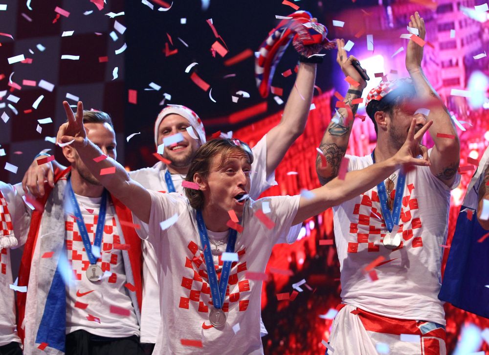 Croatia's Luka Modric celebrate the teamu00e2u20acu2122s run to the World Cup final in Russia July 16, 2018. u00e2u20acu2022 Reuters pic