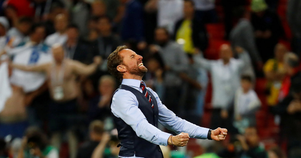 England manager Gareth Southgate celebrates after winning the penalty shootout in the World Cup Round of 16 match with Colombia in Moscow July 3, 2018. u00e2u20acu201d Reuters pic