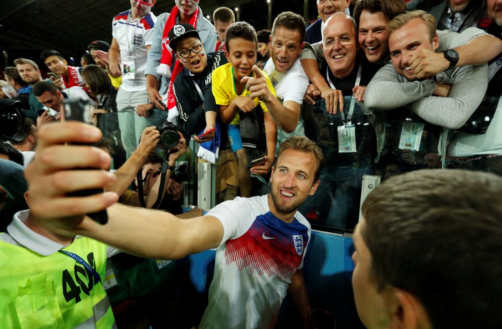 England's Harry Kane takes a selfie with fans after the match against Colombia July 4, 2018. u00e2u20acu2022 Reuters pic