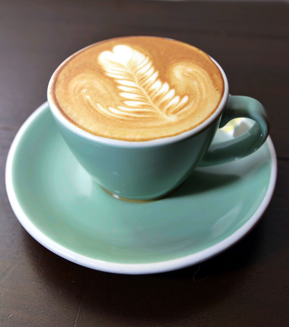 Latte at the bear-themed Grizzly cafe. u00e2u20acu2022 Picture by Ham Abu Bakar