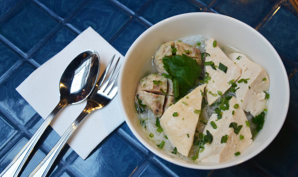 One of Bluezone Centre’s specials is their Vegan Bakso with tofu and rice noodles. — Jakarta Globe pic
