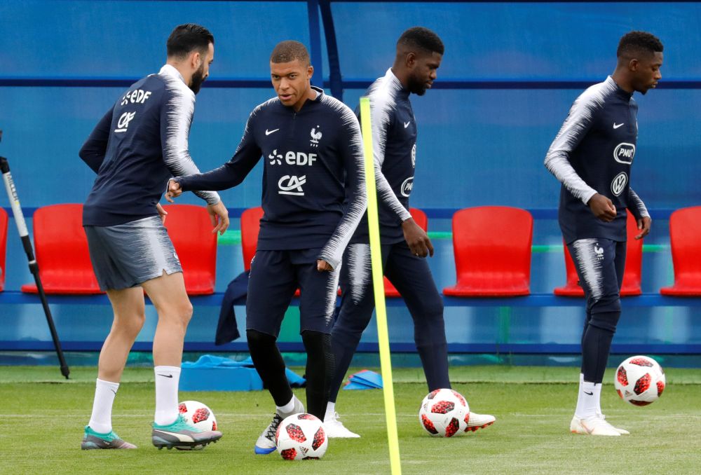 France's Kylian Mbappe is seen during a training session in Istra, Russia July 4, 2018. u00e2u20acu2022 Reuters pic