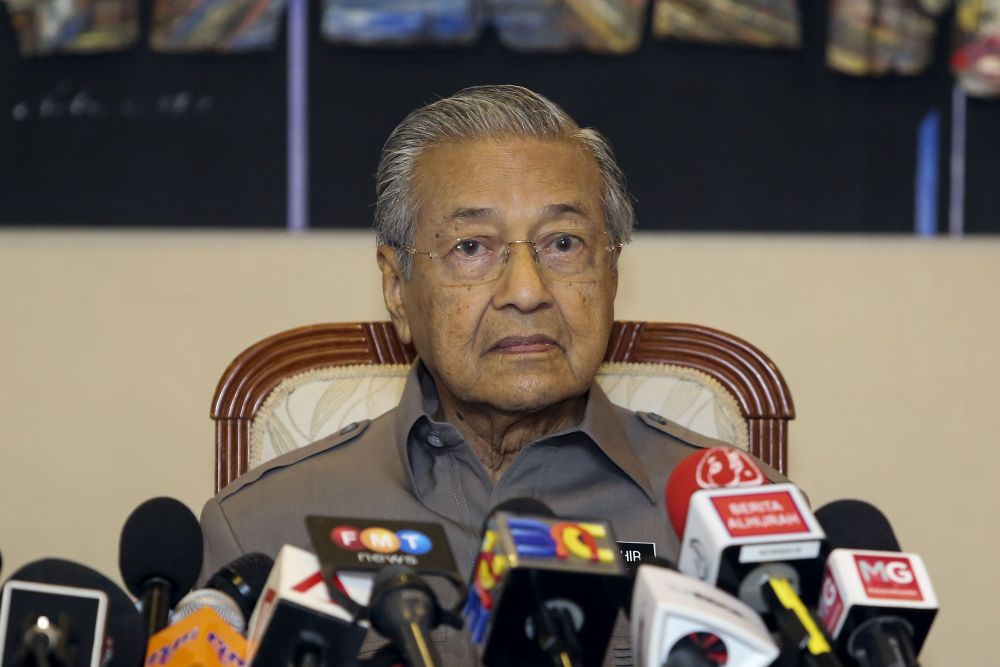 Prime Minister Tun Dr Mahathir Mohamad speaks during a press conference at the Perdana Leadership Foundation in Putrajaya July 6, 2018. u00e2u20acu201d Picture by Yusof Mat Isa