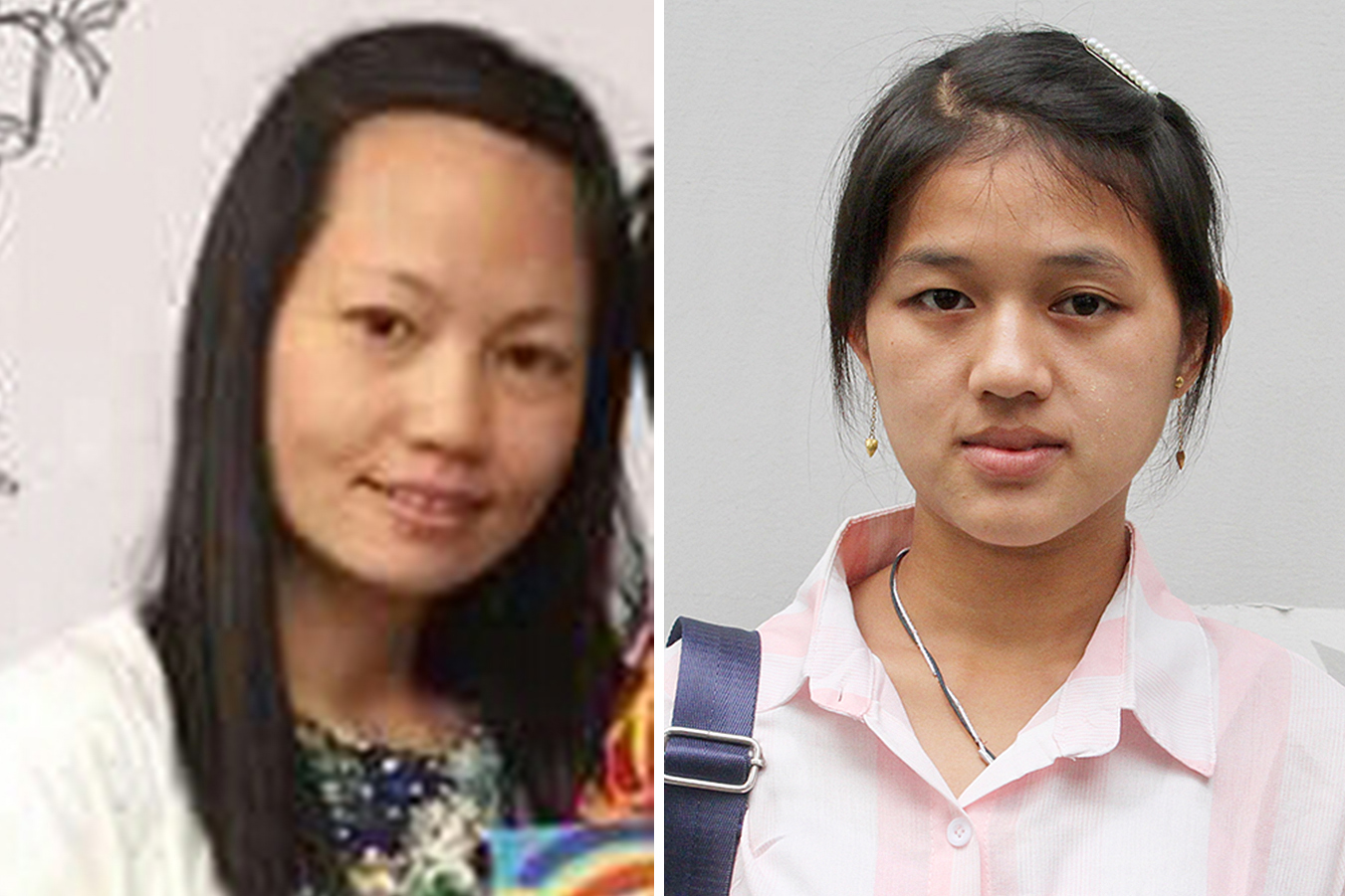 Ei Phyu Tun (right) was abused by her former employer and fellow Myanmar national Chan Mya Aye. u00e2u20acu201d Picture by Ei Phyu Tun and Chng Shao Kai/TODAYnn