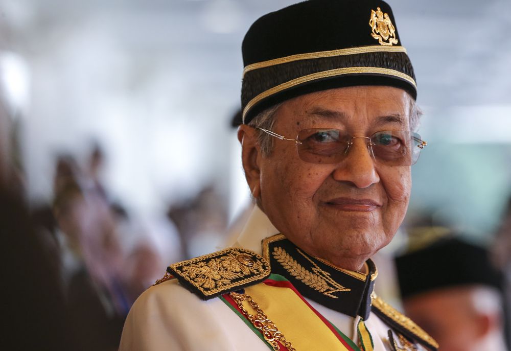 Tun Dr Mahathir Mohamad arrives at the opening of the first session of the 14th Parliament in Kuala Lumpur July 17, 2018. u00e2u20acu2022 Picture by Azneal Ishak