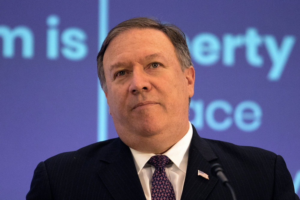 US Secretary of State Mike Pompeo at a press conference at the at the State Department in Washington July 26, 2018. u00e2u20acu201d Reuters pic