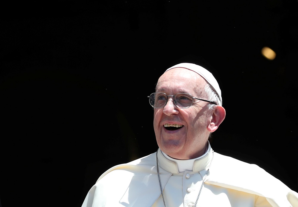 Pope Francis looks on as he frees a dove during a meeting with Patriarchs of the churches of the Middle East at the St. Nicholas Basilica in Bari, southern Italy July 7, 2018. u00e2u20acu201d Reuters pic