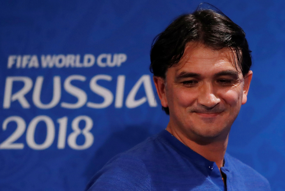 Croatia coach Zlatko Dalic is seen during the press conference at Luzhniki Stadium, Moscow July 12, 2018. u00e2u20acu201d Reuters pic