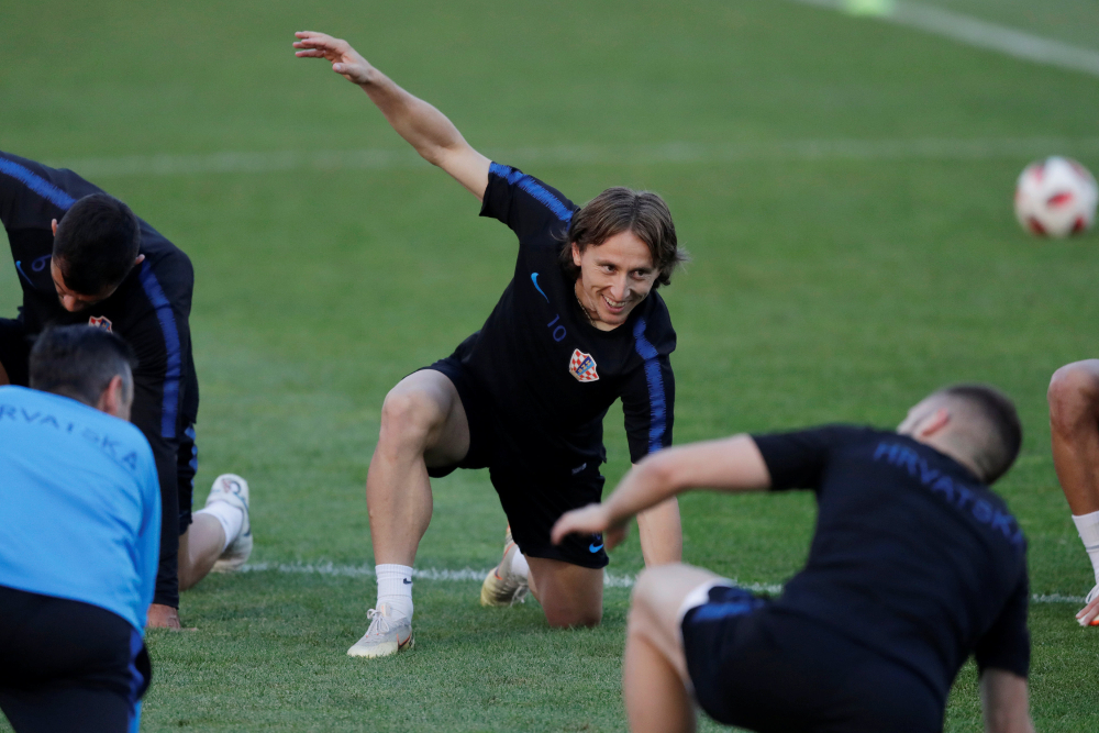 Croatiau00e2u20acu2122s Luka Modric during training at the Croatia Training Camp, Sochi July 6, 2018. u00e2u20acu201d Reuters pic