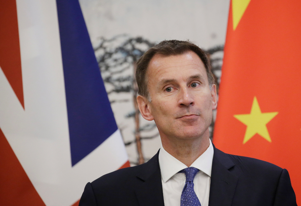 UKu00e2u20acu2122s Foreign Secretary Jeremy Hunt attends a joint news conference with Chinau00e2u20acu2122s Foreign Minister Wang Yi at the Diaoyutai State Guesthouse in Beijing July 30, 2018. u00e2u20acu201d Reuters pic