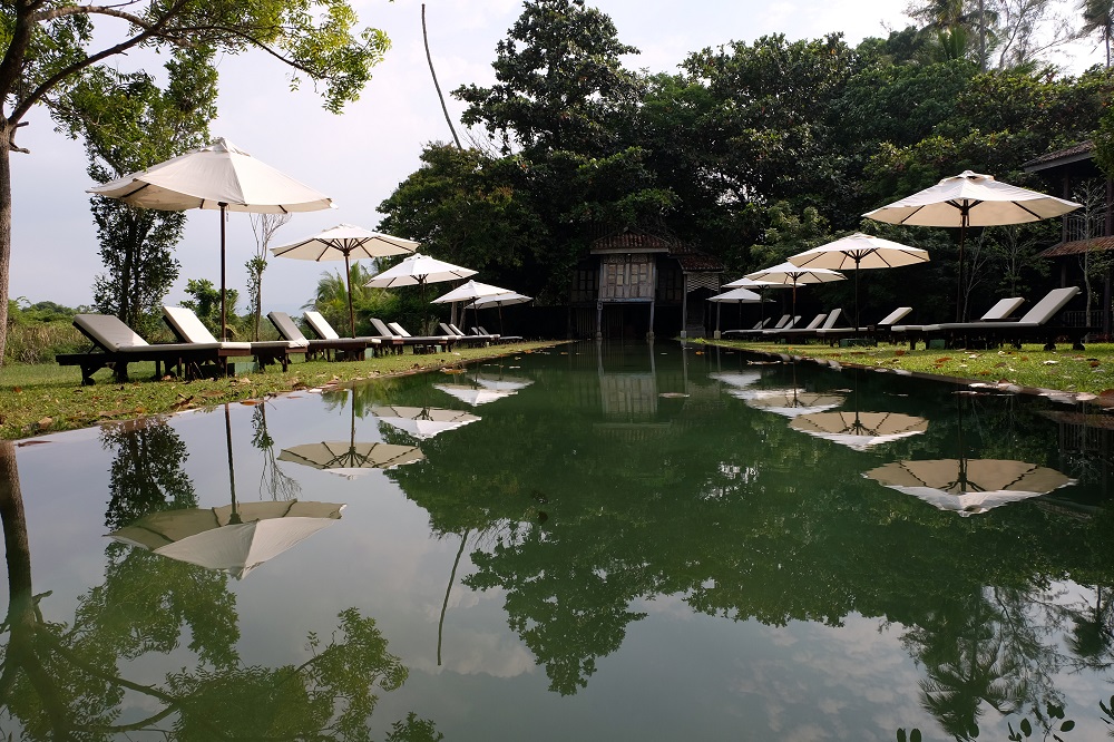 The 110ft swimming pool at Temple Tree is perfect for a day of relaxation.