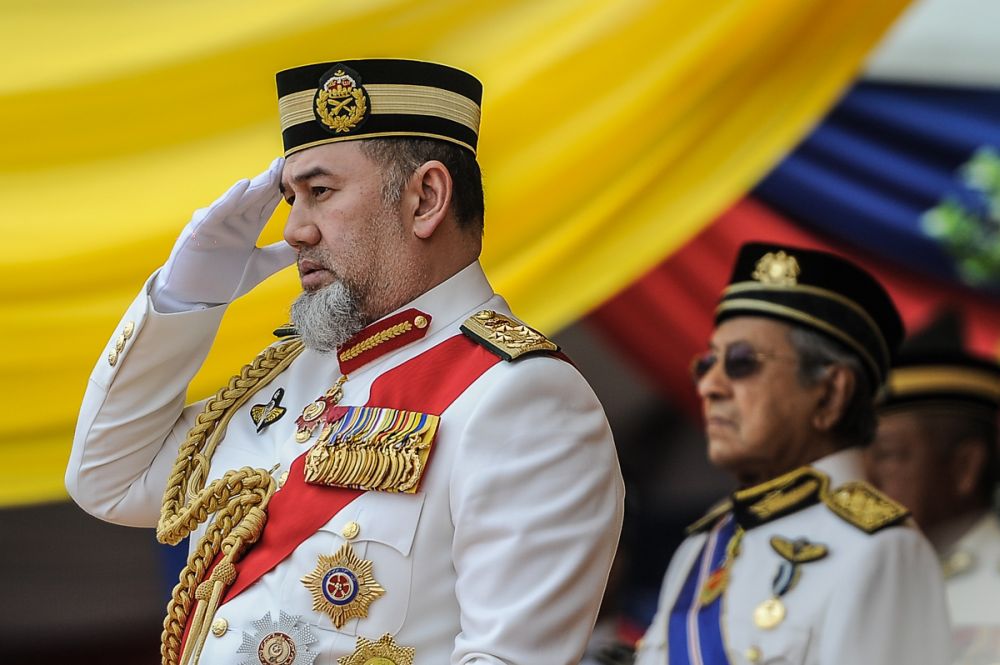 Yang Di Pertuan Agong Sultan Muhammad V attends the Warriors' Day Celebration in Putrajaya July 31, 2018. u00e2u20acu2022 Picture by Shafwan Zaidon