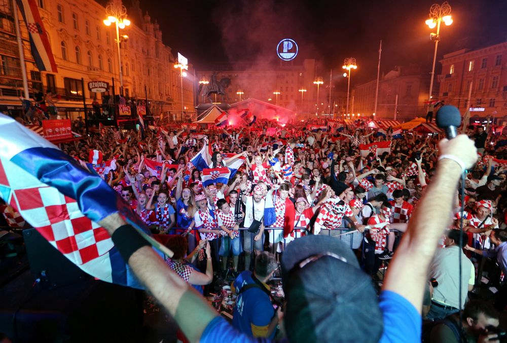 Croatiau00e2u20acu2122s fans celebrate after the World Cup Quarter Final match Russia vs Croatia, in Zagreb, Croatia, July 7, 018. u00e2u20acu201d Reuters pic