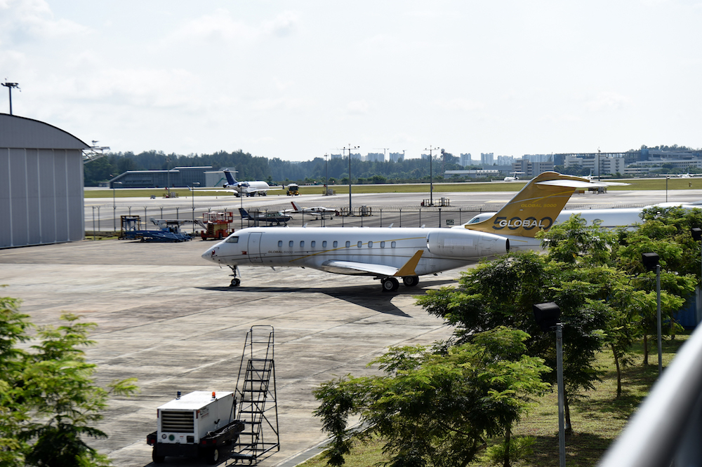 A Bombardier Global 5000 plane without a body number u00e2u20acu201d believed to be owned by Jho Low u00e2u20acu201d is seen parked on the tarmac of Seletar airport in Singapore February 6, 2017. u00e2u20acu201d AFP pic