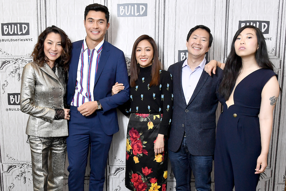 Michelle Yeoh, Henry Golding, Constance Wu, Ken Jeong and Nora Lum, aka Awkwafina, visit Build to discuss the movie u00e2u20acu02dcCrazy Rich Asiansu00e2u20acu2122 in New York August 14, 2018. u00e2u20acu201d AFP pic