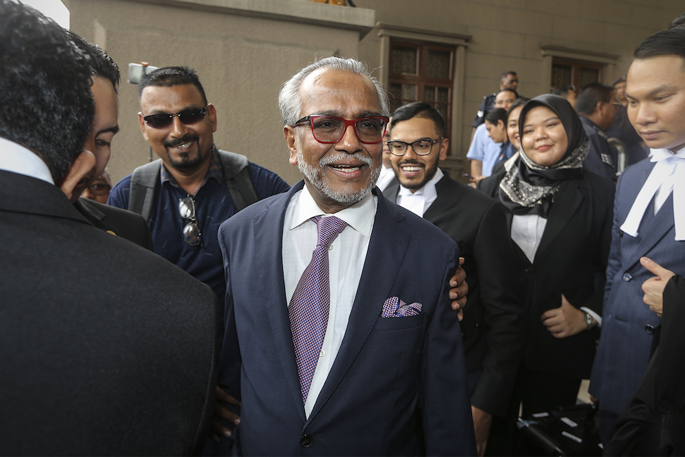 Datuk Seri Najib Razaku00e2u20acu2122s lawyer Tan Sri Muhammad Shafee Abdullah at the Kuala Lumpur High Court, August 8, 2018. u00e2u20acu201d Picture by Azneal Ishak