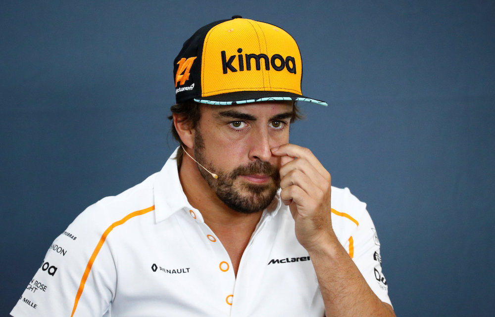 McLarenu00e2u20acu2122s Fernando Alonso attends a press conference ahead of the Belgian Grand Prix in Stavelot August 23, 2018. u00e2u20acu201d Reuters pic