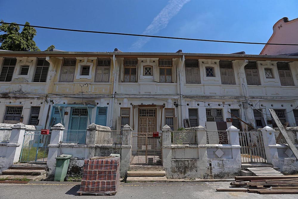 The pre-war houses along Lorong Argus that the Eurasian community in George Town once called home. — Picture by Sayuti Zainudin