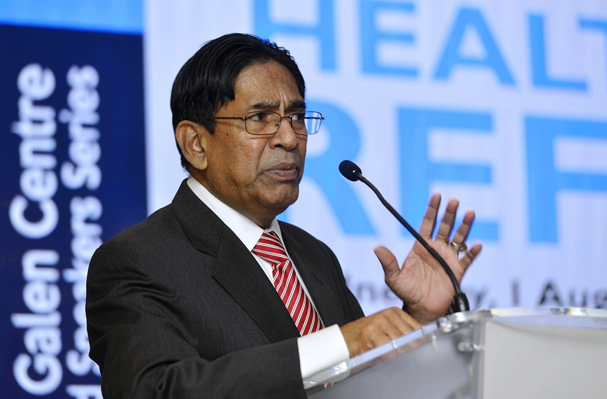 Tan Sri Dr Mohd Ismail Merican delivers a speech during a forum in Kuala Lumpur August 1, 2018. u00e2u20acu201d Picture by Ham Abu Bakar