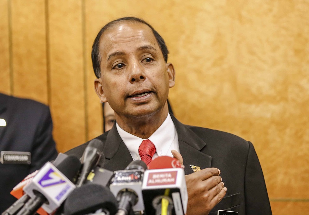 Human Resources Minister M. Kulasegaran speaks during a news conference at Parliament in Kuala Lumpur August 1, 2018. u00e2u20acu201d Picture by Firdaus Latif