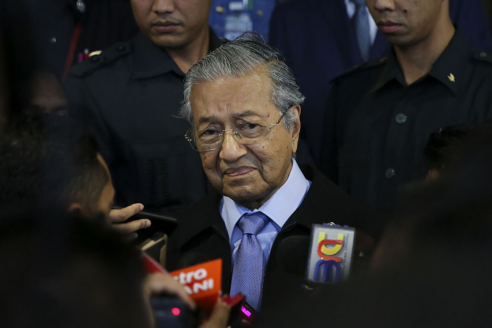 Prime Minister Tun Dr Mahathir Mohamad speaks to reporters at Parliament in Kuala Lumpur August 2, 2018. u00e2u20acu201d Picture by Yusof Mat Isa