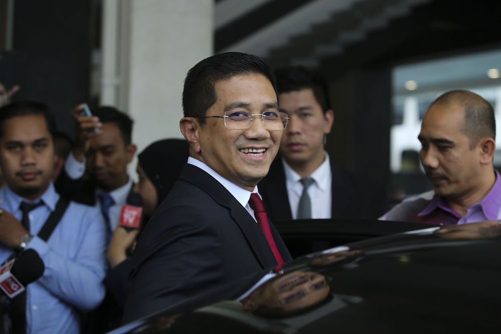 Economic Affairs Minister, Datuk Seri Azmin Ali, leaves Parliament in Kuala Lumpur August 2, 2018. u00e2u20acu201d Picture by Yusof Mat Isa