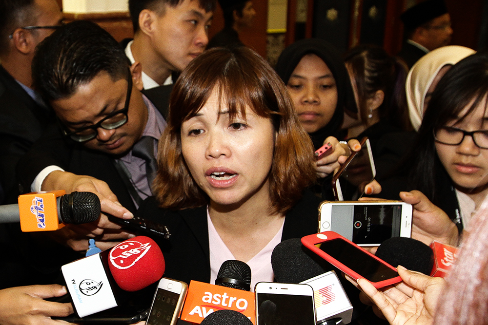 Deputy Education Minister Teo Nie Ching speaks to reporters at the Parliament lobby in Kuala Lumpur August 6, 2018. u00e2u20acu201d Picture by Miera Zulyana