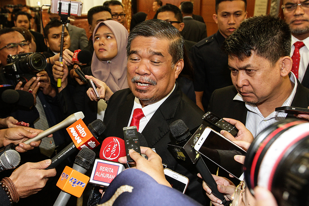 Defence Minister Mohammad Sabu speaks to reporters at the Parliament lobby in Kuala Lumpur August 6, 2018. u00e2u20acu201d Picture by Miera Zulyana