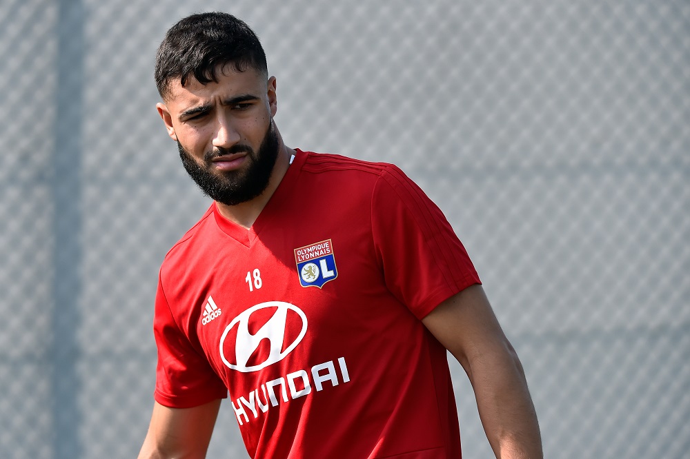 Lyon's French forward Nabil Fekir reacts as he takes part in a training session at the Groupama Olympique Lyonnais training center in Decines-Charpieu near Lyon August 6, 2018. u00c2u00acu00e2u20acu201d AFP pic