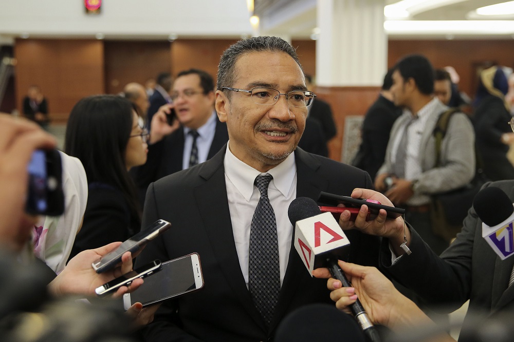 Former defence minister Datuk Seri Hishammuddin Hussein speaks to reporters at the Parliament in Kuala Lumpur August 8, 2018. u00e2u20acu201d Picture by Yusof Mat Isa