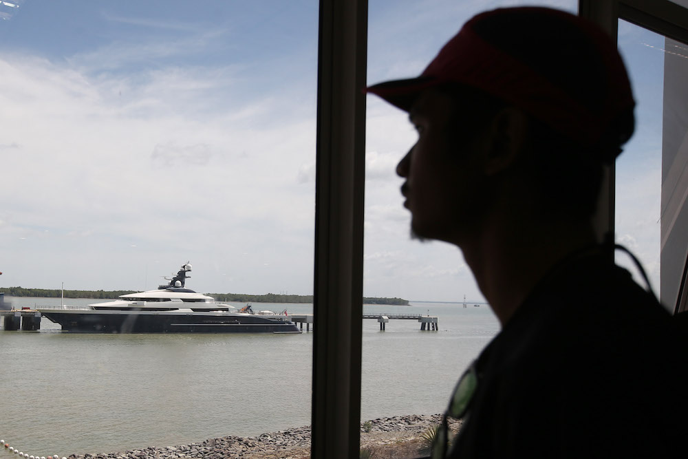 The superyacht Equanimity is docked at the Boustead Cruise Centre Terminal in Port Klang August 11, 2018. u00e2u20acu201d Picture by Azinuddin Ghazali 