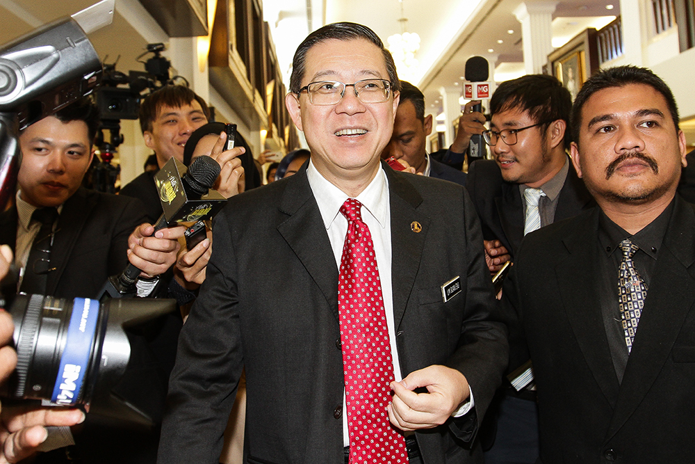 Finance Minister Lim Guan Eng addresses the media at the Parliament in Kuala Lumpur August 13, 2018. u00e2u20acu201d Picture by Miera Zulyana