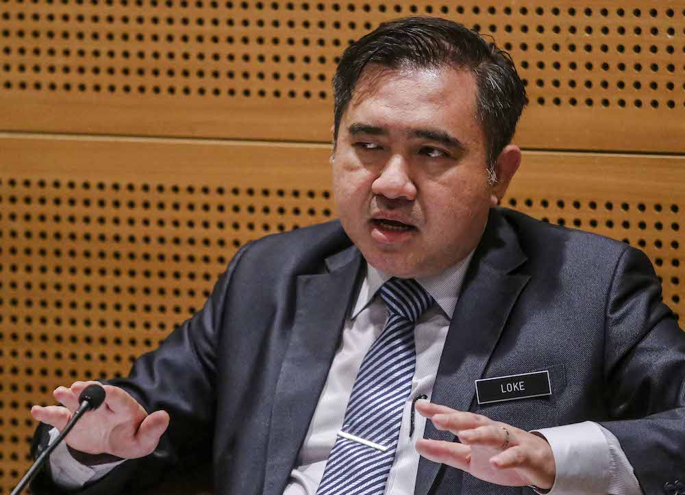 Transport Minister Anthony Loke speaks during a press conference in Putrajaya August 27, 2018. u00e2u20acu201d Picture by Firdaus Latif