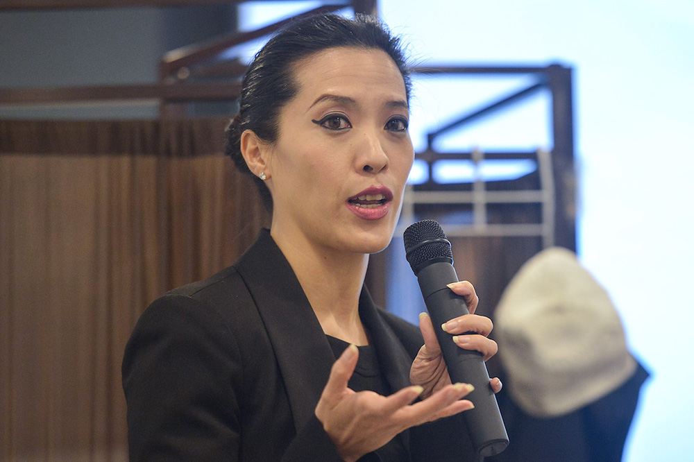 International director at Geutanyoe Malaysia, Lilianne Fan, speaks during a forum on child marriage in Shah Alam August 27, 2018. — Picture by Mukhriz Hazim