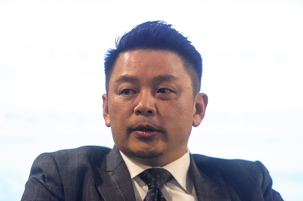 Minister of International Trade and Industry Darell Leiking speaks during the Arab Malaysian Chamber of Commerce 8th Annual General Meeting at the Mandarin Oriental hotel in Kuala Lumpur August 27, 2018. u00e2u20acu201d Picture by Shafwan Zaidon