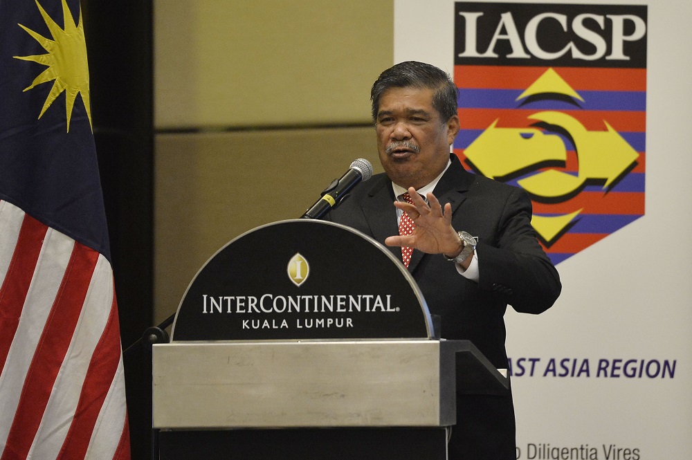 Defence Minister Mohamad Sabu speaks during the launch of the International Association of Counterterrorism and Security Professionals counter-terrorism symposium in Kuala Lumpur August 27, 2018. u00e2u20acu201d Picture by Azinuddin Ghazali