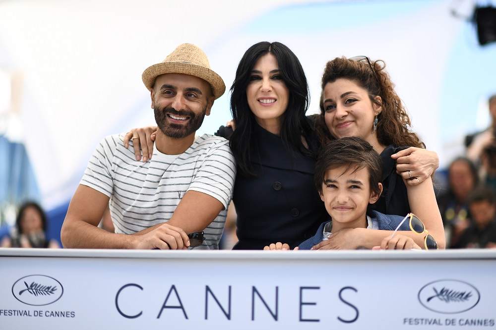  (From left) Screenwriter Jihad Hojeily, Lebanese director and actress Nadine Labaki, screenwriter Marianne Katra and Syrian actor Zain al-Rafeea at the 71st edition of the Cannes Film Festival. u00e2u20acu201d AFP pic