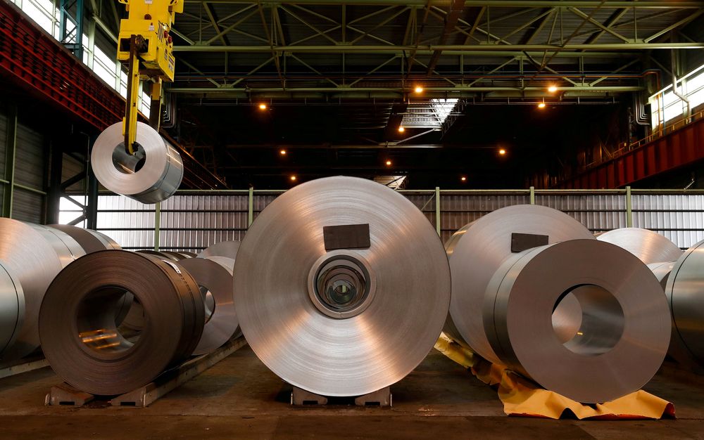 Metal coils are seen at ArcelorMittal steel plant in Ghent, Belgium, May 22, 2018. u00e2u20acu201d Reuters pic