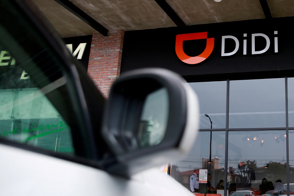 The logo of Chinese ride-hailing firm Didi Chuxing is seen at their new drivers center in Toluca, Mexico, April 23, 2018. u00e2u20acu201d Reuters pic