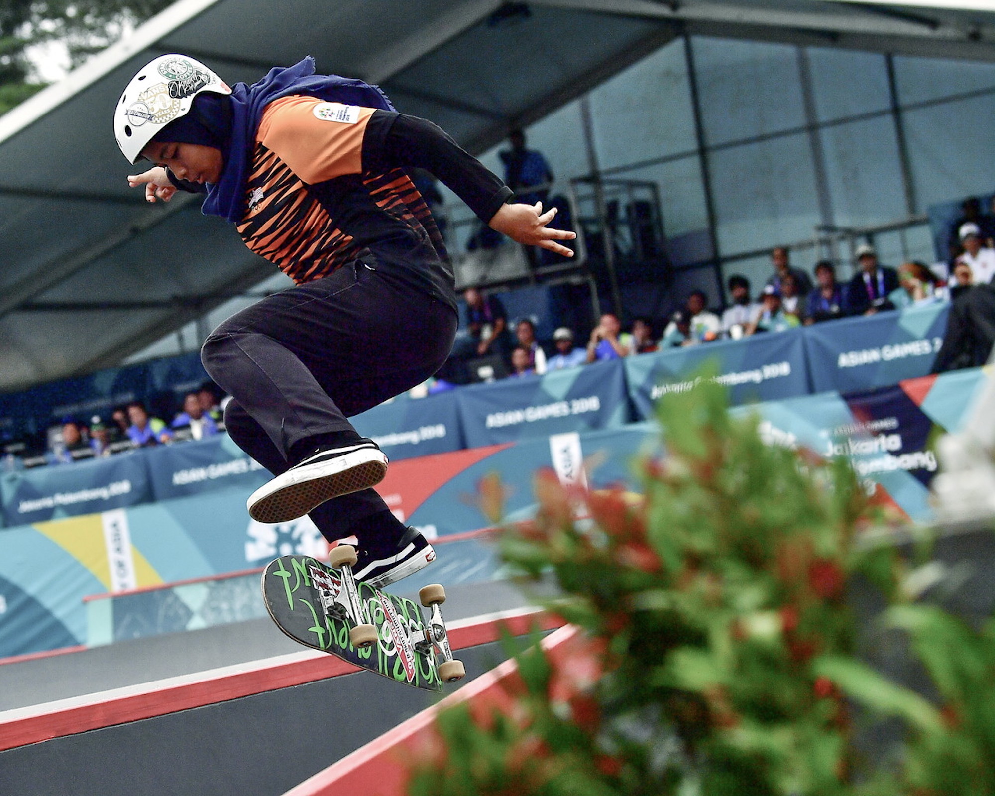 Fatin Syahirah Roszizi competes in the u00e2u20acu02dcWomen Streetu00e2u20acu2122 event at the 2018 Asian Games in Palembang August 29, 2018. u00e2u20acu201d Bernama pic
