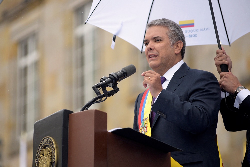 Colombia's new President Ivan Duque addresses the audience in Bogota, Colombia August 7, 2018. u00e2u20acu201d Reuters pic