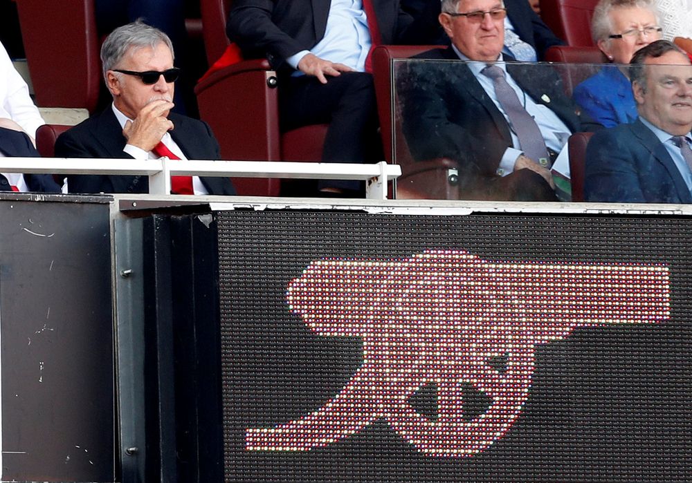 Arsenal owner Stan Kroenke looks on from the stands during their match against Burnley at the Emirates Stadium in London, May 6, 2018. u00e2u20acu201d Reuters pic