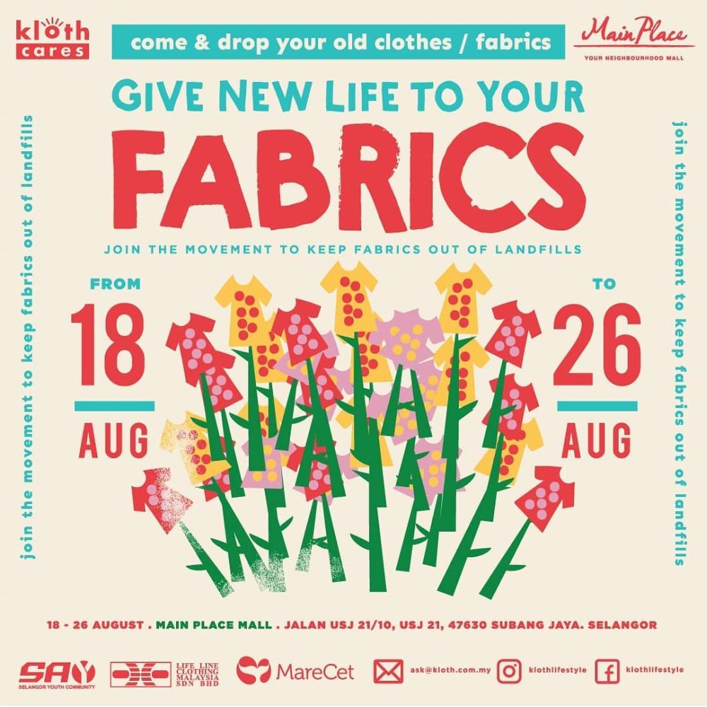 Kloth Lifestyle’s donation programme is part of a bigger initiative to promote sustainable fashion. — Picture via Facebook/Kloth Lifestyle