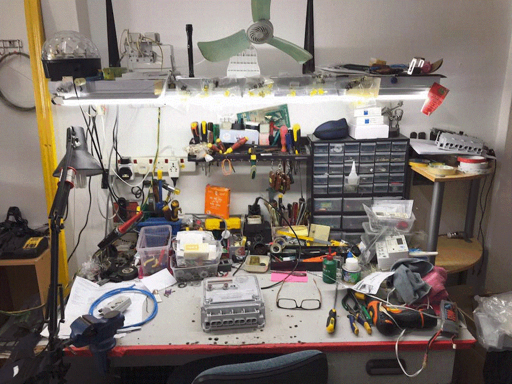 The workshop of the syndicate member discovered in a house in Miri. u00e2u20acu201d Picture courtesy of Sarawak Energy Bhd