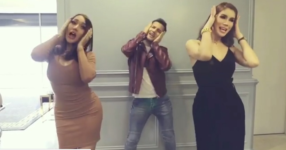 Du00e2u20acu2122Herbs Holdings Sdn Bhd founder Datuk Aliff Syukri Kamarzaman is seen with fellow entrepreneur Nur Sajat Kamaruzzaman and Indonesian singer Lucinta Luna. u00e2u20acu201d Picture via Instagram/ aliffsyukriterlajaklaris